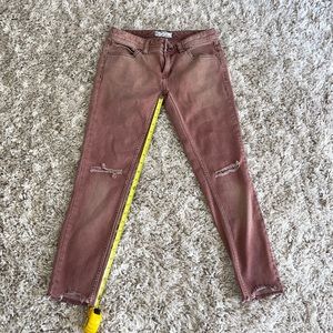 Free People Faded Brown Skinny Jean Size W25. 0008